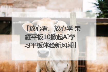 放心看、放心学 荣耀平板10掀起AI学习平板体验新风潮