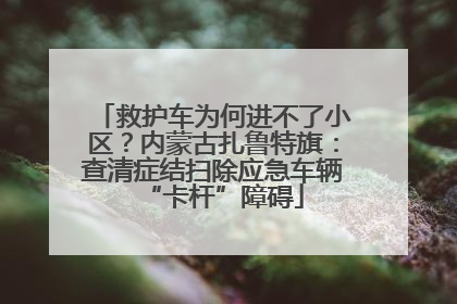 救护车为何进不了小区？内蒙古扎鲁特旗：查清症结扫除应急车辆“卡杆”障碍