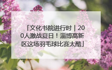文化书院进行时｜200人激战夏日！淄博高新区这场羽毛球比赛太酷