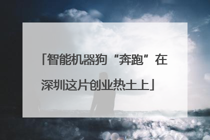 智能机器狗“奔跑”在深圳这片创业热土上