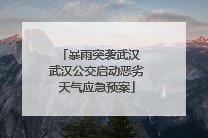 暴雨突袭武汉 武汉公交启动恶劣天气应急预案