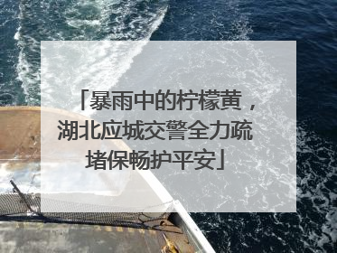 暴雨中的柠檬黄，湖北应城交警全力疏堵保畅护平安