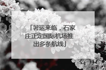 暑运来临，石家庄正定国际机场推出多条航线