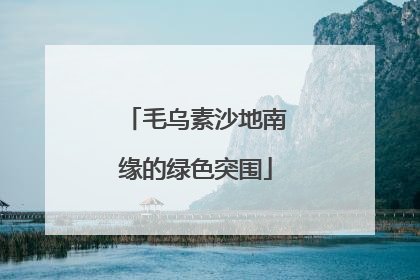 毛乌素沙地南缘的绿色突围