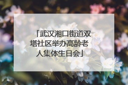 武汉湘口街道双塔社区举办高龄老人集体生日会