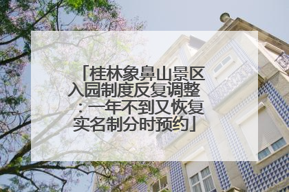桂林象鼻山景区入园制度反复调整：一年不到又恢复实名制分时预约