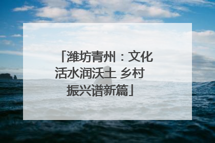 潍坊青州：文化活水润沃土 乡村振兴谱新篇
