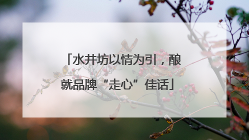 水井坊以情为引，酿就品牌“走心”佳话