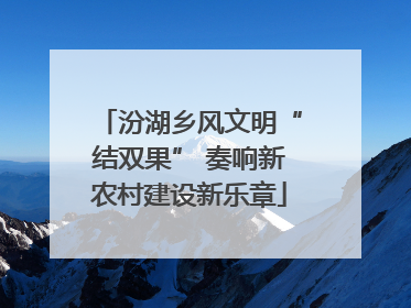 汾湖乡风文明“结双果” 奏响新农村建设新乐章