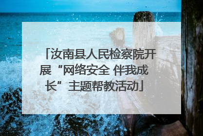 汝南县人民检察院开展“网络安全 伴我成长”主题帮教活动