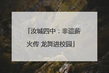 汝城四中：非遗薪火传 龙舞进校园