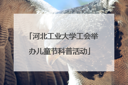 河北工业大学工会举办儿童节科普活动