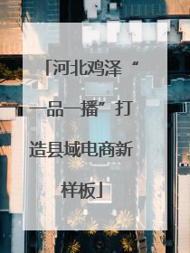 河北鸡泽“一品一播”打造县域电商新样板