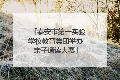 泰安市第一实验学校教育集团举办亲子诵读大赛