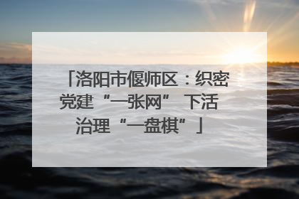 洛阳市偃师区：织密党建“一张网” 下活治理“一盘棋”