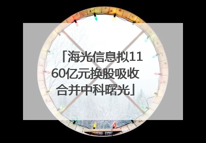 海光信息拟1160亿元换股吸收合并中科曙光