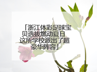 浙江体彩足球宝贝选拔燃动夏日 这所学校派出了超豪华阵容