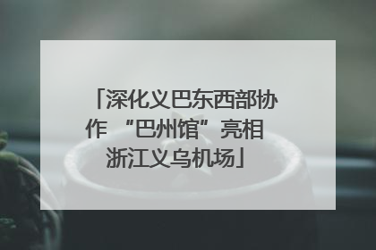 深化义巴东西部协作 “巴州馆”亮相浙江义乌机场