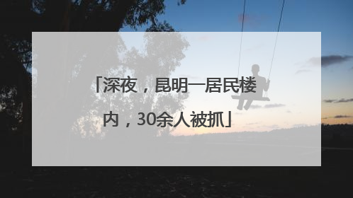 深夜，昆明一居民楼内，30余人被抓