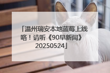 温州瑞安本地蓝莓上线咯！请听《90早新闻》20250524