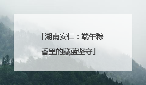 湖南安仁：端午粽香里的藏蓝坚守