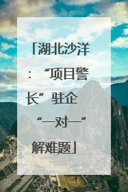 湖北沙洋：“项目警长”驻企 “一对一”解难题