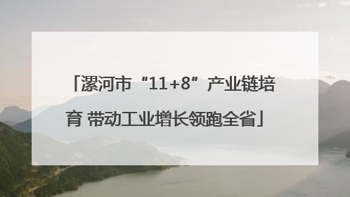 漯河市“11+8”产业链培育 带动工业增长领跑全省