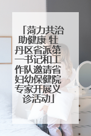 菏力共治助健康 牡丹区省派第一书记和工作队邀请省妇幼保健院专家开展义诊活动