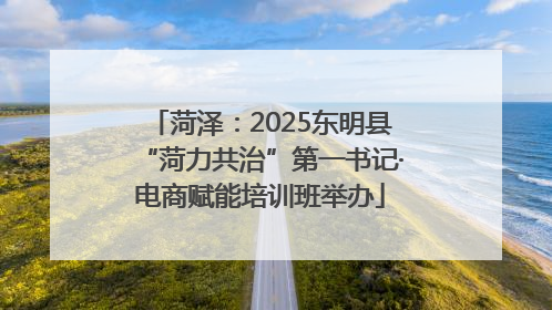 菏泽：2025东明县“菏力共治”第一书记·电商赋能培训班举办
