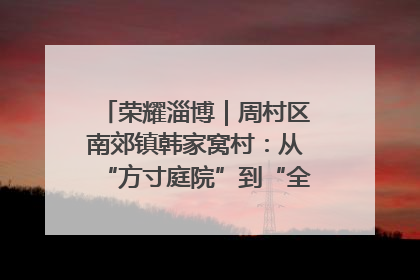 荣耀淄博｜周村区南郊镇韩家窝村：从“方寸庭院”到“全域文明”，乡村振兴的“美学革命”