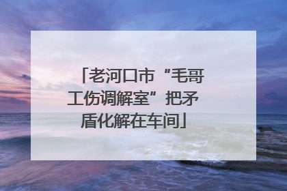 老河口市“毛哥工伤调解室”把矛盾化解在车间