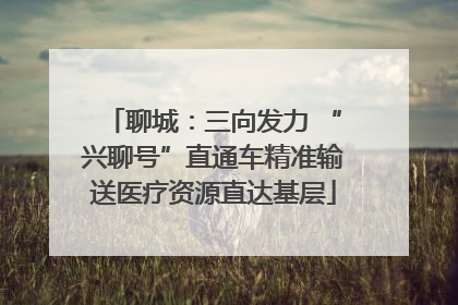 聊城：三向发力 “兴聊号”直通车精准输送医疗资源直达基层