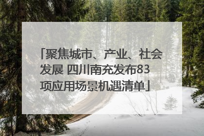 聚焦城市、产业、社会发展 四川南充发布83项应用场景机遇清单