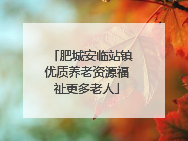 肥城安临站镇优质养老资源福祉更多老人