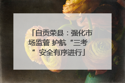 自贡荣县：强化市场监管 护航“三考”安全有序进行