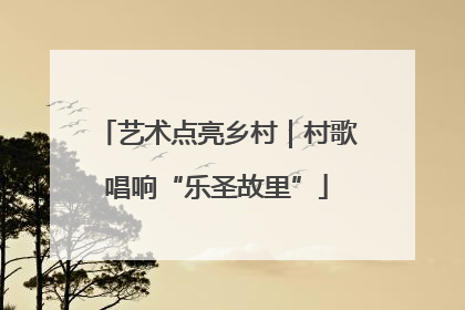 艺术点亮乡村｜村歌唱响“乐圣故里”