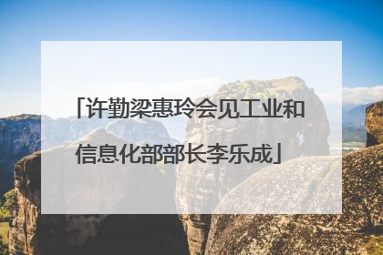 许勤梁惠玲会见工业和信息化部部长李乐成