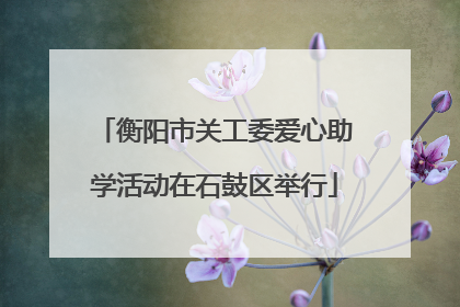 衡阳市关工委爱心助学活动在石鼓区举行