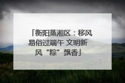 衡阳蒸湘区：移风易俗过端午 文明新风“粽”飘香