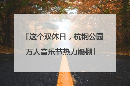 这个双休日，杭钢公园万人音乐节热力爆棚