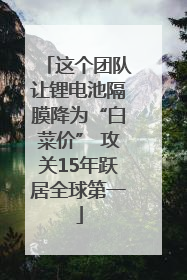 这个团队让锂电池隔膜降为“白菜价” 攻关15年跃居全球第一