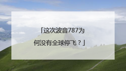 这次波音787为何没有全球停飞？