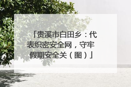 贵溪市白田乡：代表织密安全网，守牢假期安全关（图）