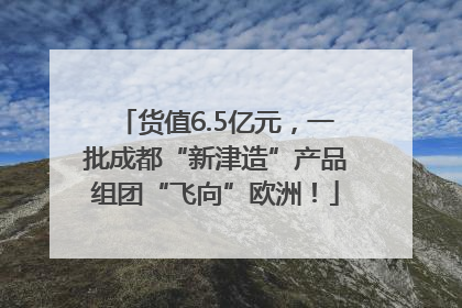 货值6.5亿元，一批成都“新津造”产品组团“飞向”欧洲！