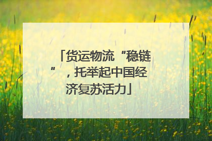 货运物流“稳链”，托举起中国经济复苏活力