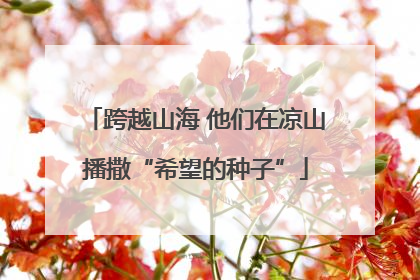 跨越山海 他们在凉山播撒“希望的种子”