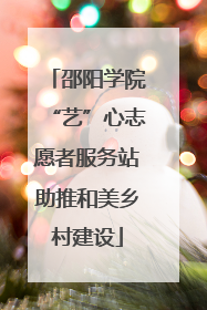 邵阳学院“艺”心志愿者服务站助推和美乡村建设