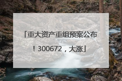 重大资产重组预案公布！300672，大涨