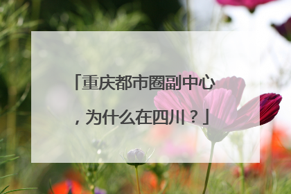 重庆都市圈副中心，为什么在四川？