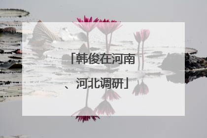 韩俊在河南、河北调研